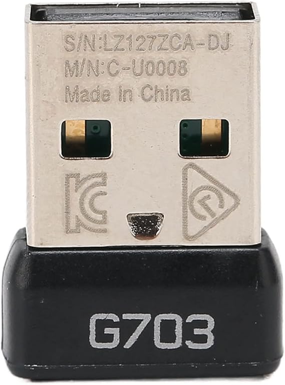 2.4 GHz USB Mouse Receiver, Wireless Adapter Replacement, USB Receiver for Logitech G PRO Wireless G305 G502 Lightspeed Mouse