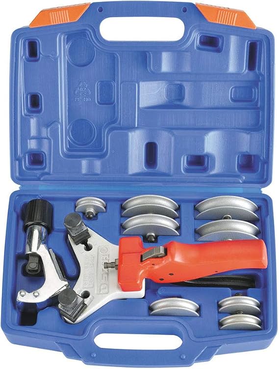 Tube Bender Set Copper Pipe Tubing Bending Tool Kit 90-Degree Multi Size Bending Device Includes Tube Cutter with Carry Box, for 1/4,5/16, 3/8, Inch, 5,6,8,10,12mm HVAC Refrigeration Tools By VSOON