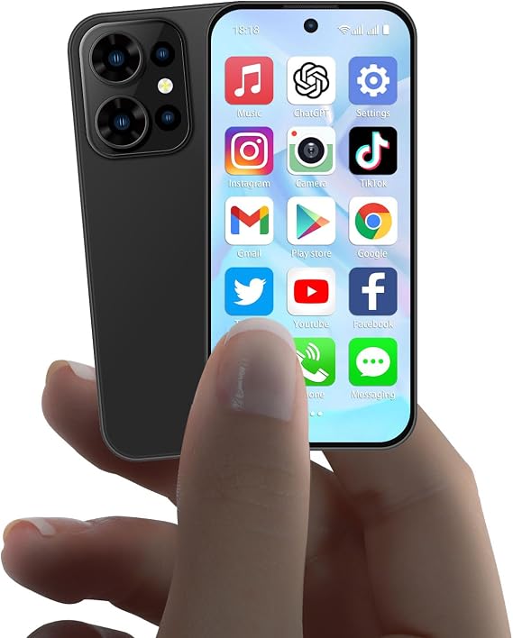 BLKE Mini Phone for Kids,4G Mini Smartphone Unlocked with 3.88" HD Full Screen,Android 12,4GB+64GB,2000mAh Battery,World's Smallest Mobile Phones,Tiny Small Smart Phones for Gifts for Kids
