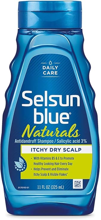 Selsun Blue Naturals Dandruff Shampoo Itchy Dry Scalp, 11 OZ