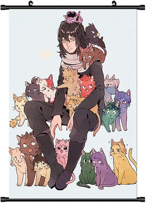 Mxdfafa Japanese Anime Fabric Wall Scroll Hanging Poster (40x60cm)(16"x24")