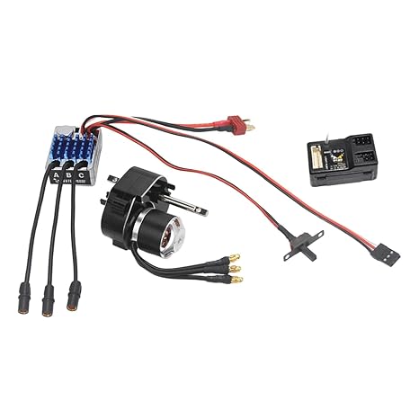 Brushless motor metal gearbox electronic speed controller set for 1/12 RC cars, 2322 2600KV performance kit, AM32 45A, aluminum housing, hardened steel gears, MN82, MN99S, MN78, MN168, RC accessories.