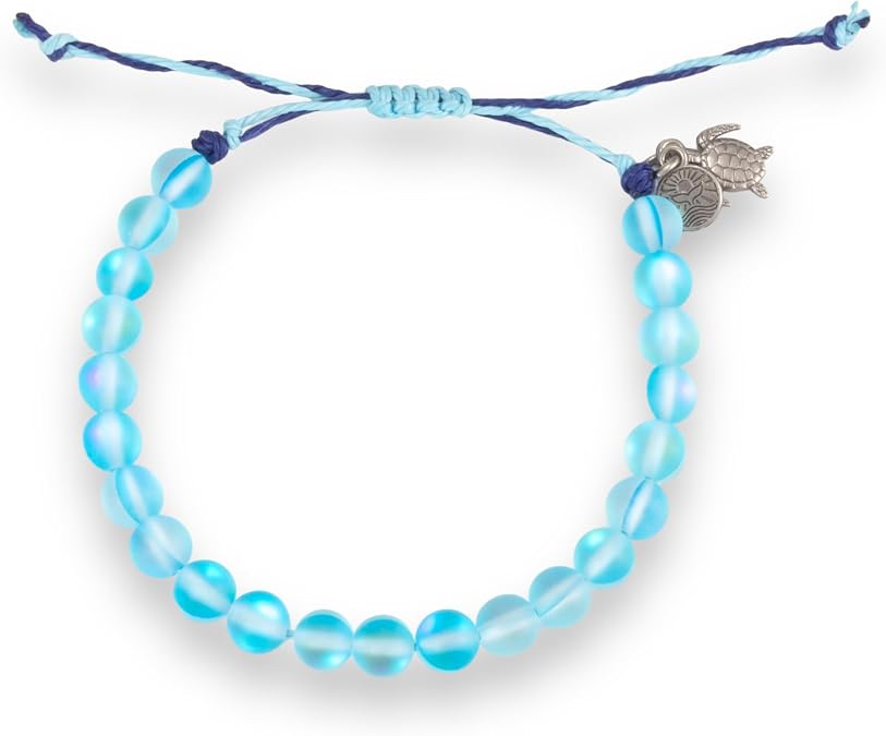 KoaKoa Moonlight Bead Sea Turtle Tracking Bracelet, helps save sea turtles, fully adjustable Men and Women