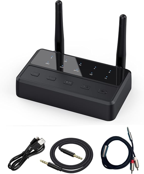 Bluetooth 5.4 Receiver for Home Stereo,Low Latency HD Music Audio Bluetooth Adapter, Suitable for Speakers/Wired Speakers/Home Audio Music Streaming Stereo System, Supports AUX/RCA/USB