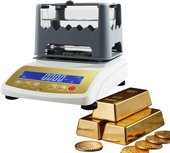 Laboratory Grade Gold Silver Purity Tester 0.01g-0.001g High Precision Precious Metal Analyzer Kit Electronic Density Meter for Appraisal(0.01g/300g)