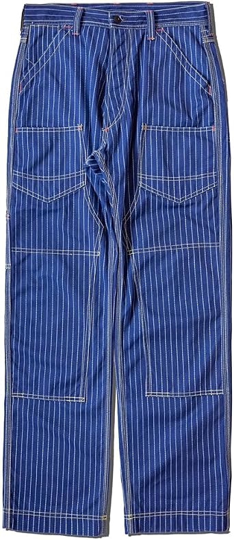 Red Tornado Derrickman Double-Front Wabash Stripes Canvas Pants