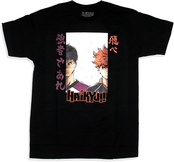 Haikyu!! Shirt Anime Manga Men's Wakatoshi Ushijima and Shoyo Hinata Season 3 T-Shirt
