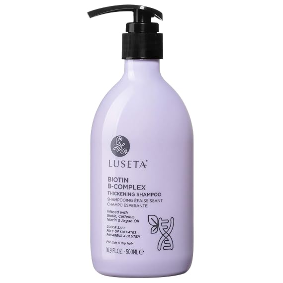 Luseta Biotin B-Complex Caffeine Shampoo for Thin Hair, Men Women, 16.9oz