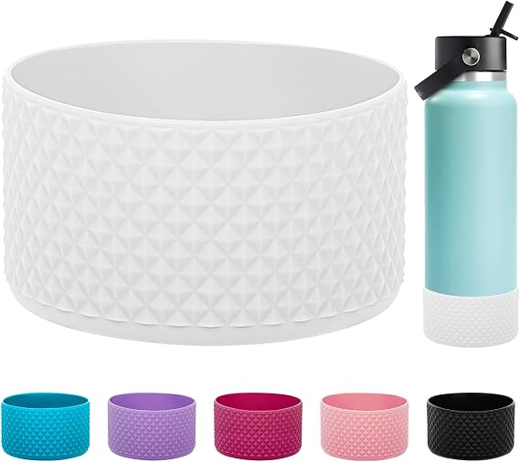 WK IEASON Protective Silicone Base Boot for Hydro Flask Wide Mouth Water Bottle, Anti-Slip Silicone Sleeve Cover Bumper for Hydro Water Bottle Accessories -3.56inch Bottom Diameter