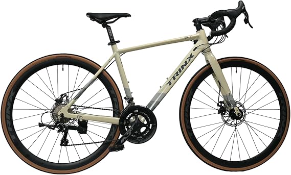 TRINX SKY 700C Road Bike, Cost-Performance, 18-Speed, Dual Control Lever, Lightweight, 700C, Aluminum Frame, 1.5 inch 38 mm Deep Rim Wheels, Front and Rear Mounted Mechanical Disc