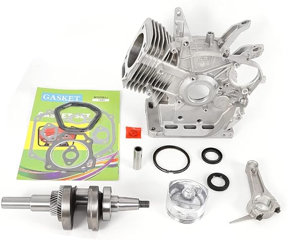 Engine Rebuild Kit for Honda GX390 GX340, Complete Engine Block, Piston, Connecting Rod, Crankshaft & Full Gasket Set for 11HP & 13HP Models, Crankshaft Piston Full Gasket Set