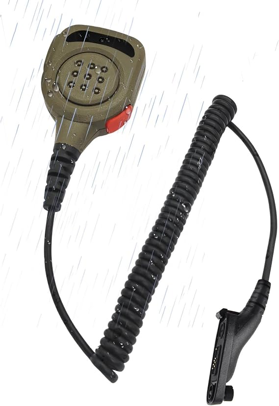 Radio Microphone Speaker Mic IP65 Waterproof Shoulder Microphones Compatible for Motorola APX 6000 6000r 6000li 60000xe 400 4000 7000 8000 8000xe 900 9000 xpr 7550e 6550e 6550 7550 6350 7350e