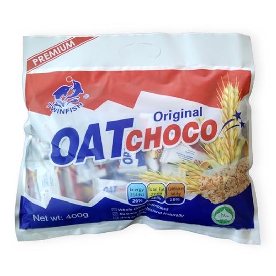 Twinfish Healthy & Delicious Oat Original Choco Bar 400g (628MART) (1 Pack)