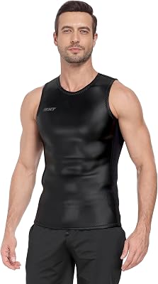 KMT Wetsuit Vest Men, Sleeveless Wetsuits Upgrade CR Neoprene 2mm Wet Suit for Water Sports Kayaking Swimming Surfing Snorkeling Diving