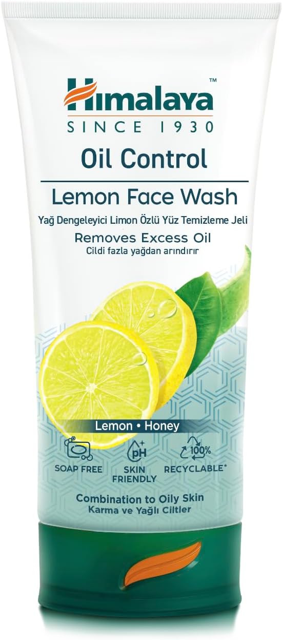 Himalaya Since 1930 Yağ Dengeleyici Yüz Temizleme Jeli, Bal, Limon Özü, Parabensiz, Karma Ve Yağlı Ciltler, 150 ml