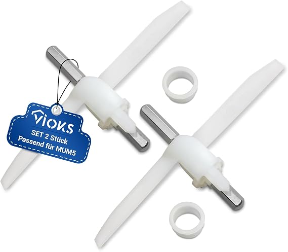 VIOKS SET 2 x discharge wing spare, for Bosch 00630760 630760 00621923, MUM5 MUMS MUMV MUZ5 MUZ5DS MUZ5VL MUM58L20 & Bosch MUM 5 accessory parts