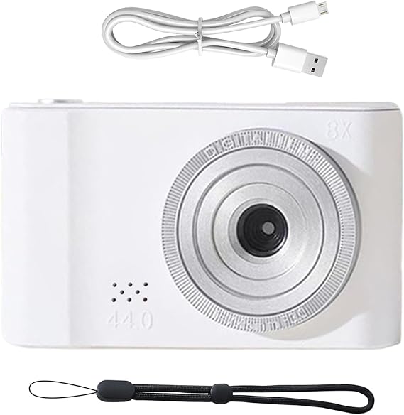 Compact Camera - 4K Digital Camera, Autofocus 4400W Ultra Camcorder, 4K Portable 4400W UHD Compact Camera without Memory Card, Digital Camera with 8x Digital Zoom and Image Stabilization