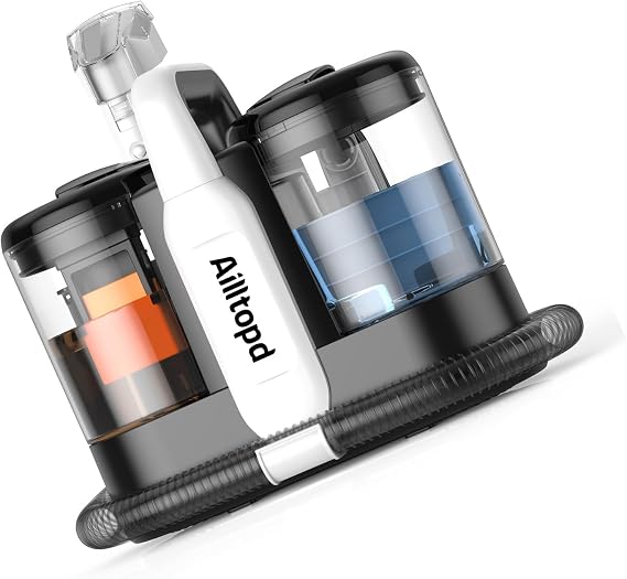 Ailltopd Couch Cleaner Machine, Deep Stain Cleaning for Carpet, Car, Pets, Stairs, Sofa with Self-Cleaning Tool