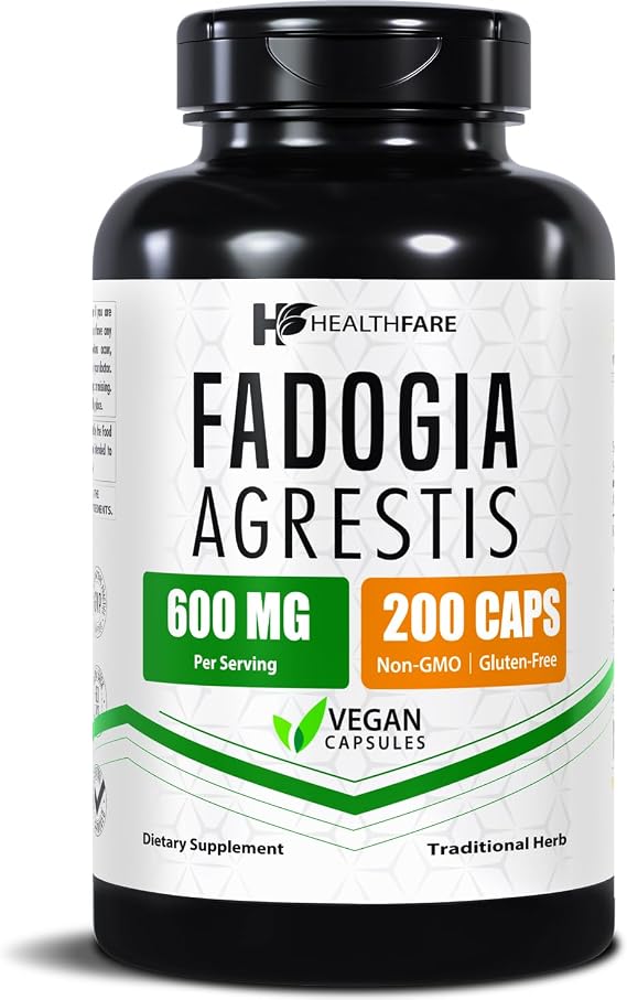 Healthfare Fadogia Agrestis Extract | 200 Vegan Capsules | Herbal Supplement | Gluten-Free | Made in USA