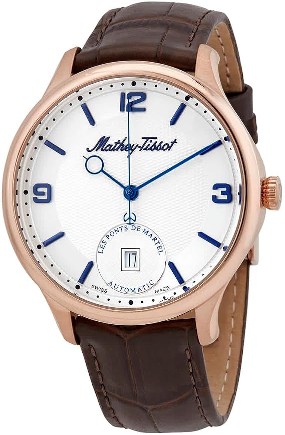 Mathey-Tissot Analog Silver Dial Men's Watch - AC1886PI, White, Strap