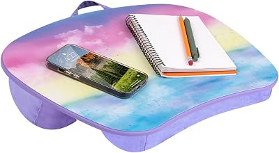 LAPGEAR MyStyle Portable Lap Desk with Cushion - Sunset Watercolor - Fits up to 15.6 Inch Laptops - Style No. 45321