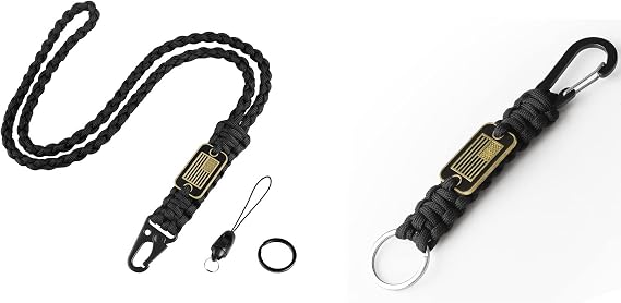 Short Keychain Lanyard for Keys & Long Paracord Key Lanyard