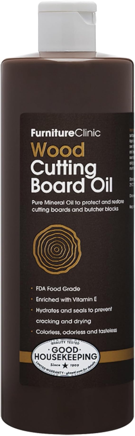 Furniture Clinic Cutting Board Oil | Food Safe Mineral Oil to Protect, Condition & Restore Cutting Boards, Butcher Blocks & Countertops, 17oz...