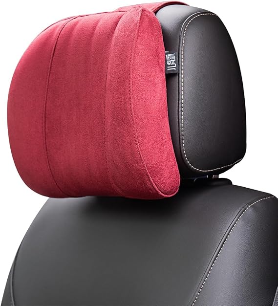 2 Pieces Car Seat Headrest for Skoda Kodiaq VRS 2025, Breathable Neck Pillow Comfortable Car Interior Accessories,Red