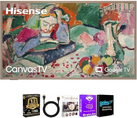 Hisense 65S7NKIT1 65 inch Class S7 Series 4K QLED Smart CanvasTV Google TV Dolby Vision HDR 120Hz WiFi Bluetoot