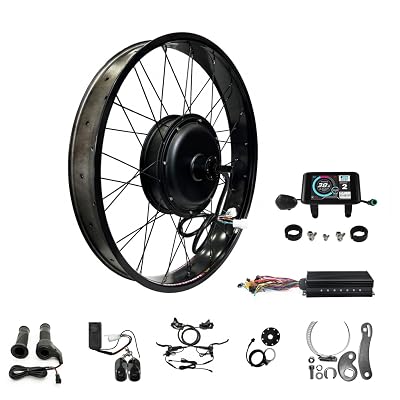 48V 60V 72V 2000W-3000W Fat Conversion Wheel Kits for EBikes 202426 x 4.0 Dropout Width: 175mm, Wheel Size: 20