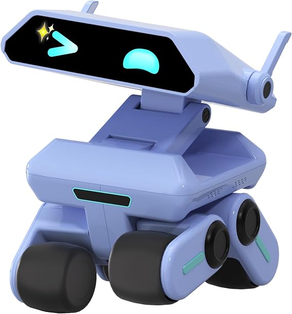 Interactive AI Robot for Kids & Adults with ChatGPT, Lifetime Free Access to AI Features, Storyteller & Language Learning Partner, 360 Movement & Emotion Sensing, Yonbo