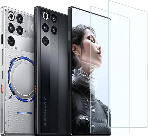 RedMagic 11 Pro用スクリーンプロテクター | RedMagic 11 Pro+ スクリーンプロテクター 6.8インチ 2パック HD強化ガラスフィルム 硬度9H 傷防止 気泡なし ケースフレンドリー