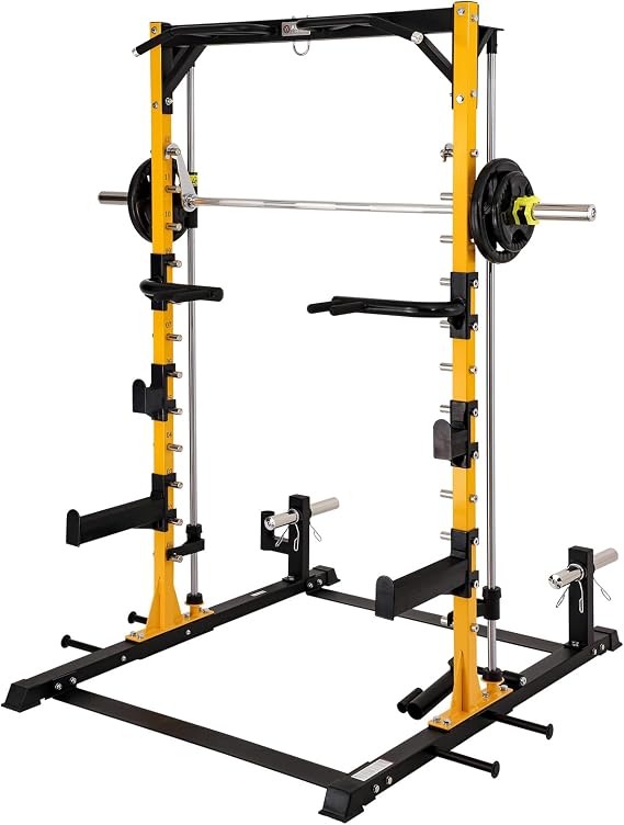 Altas Strength 3035 Half Smith Machine Power Cage with 1000 lb Capacity | Guided lifting station with landmine, pull-up bar, safety catches, and compact footprint for dedicated training spaces.
