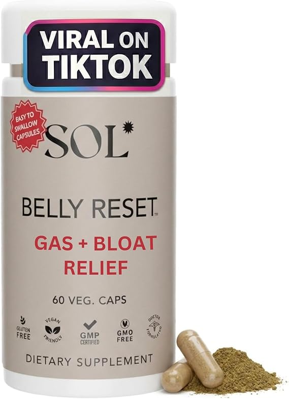Complete Belly Reset - Gut Cleanse Detox for Men & Women - 60 Easy to Swallow Capsules - Herbal, Vegan & Gluten Free Gut Reset - Promotes Regular Bowel Movement - Made in the USA