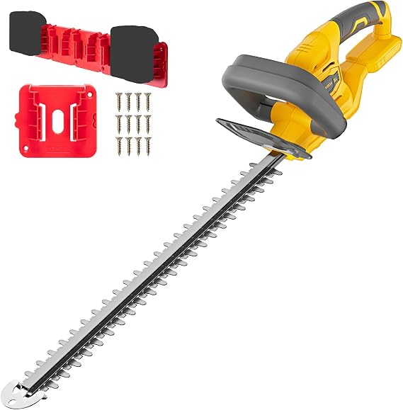 Hedge Trimmer Compatible for Dewalt 20V Battery & Battery Holder Compatible for Milwaukee 18V Battery 5 Pack(NO Battery,Bare Tool)
