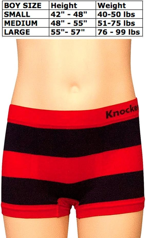 6 Knocker Boys Boxers Underwear Shorts Seamless Striped Spandex Kids Soft New L Blue