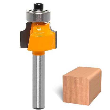 Round Over Router Bits 1/4 Shank,Mini Radius 1/8" for Edge Forming