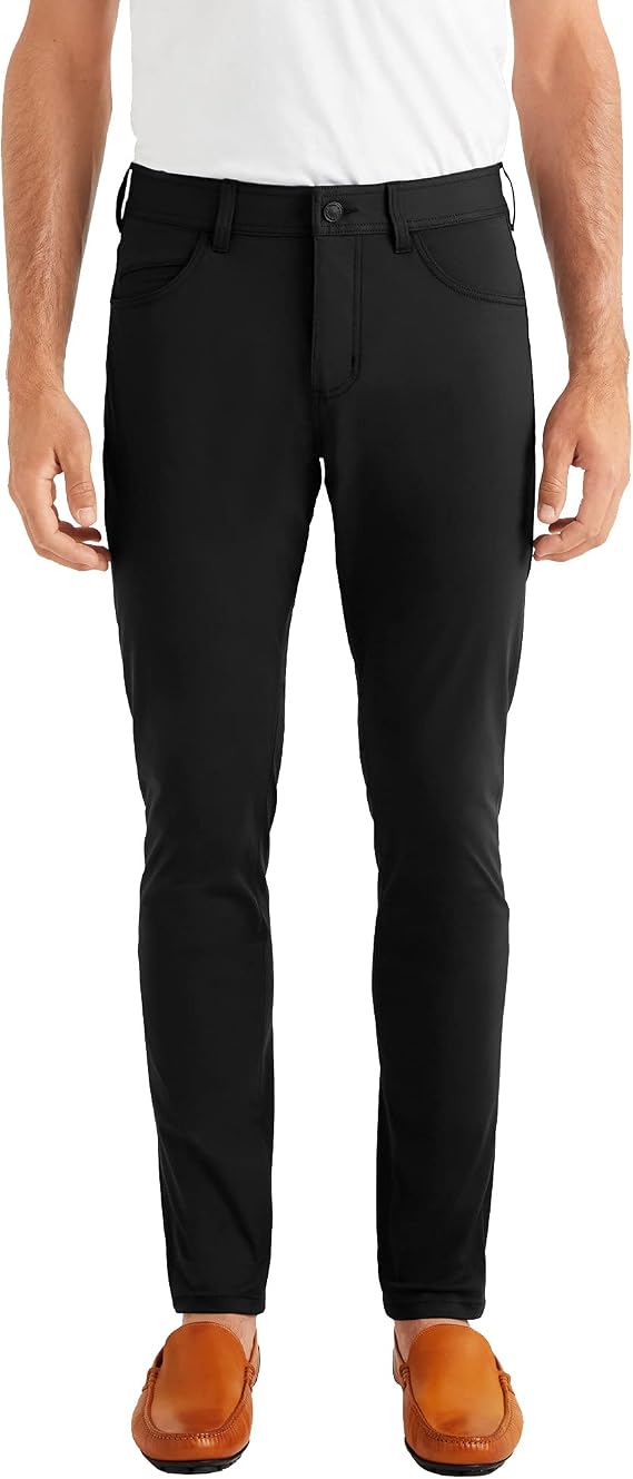 Rhone Men's Commuter Five Pocket Slim Fit Pant, Premium Comfort, Breathable 4-Way Stretch Fabric Casual Pants for Men