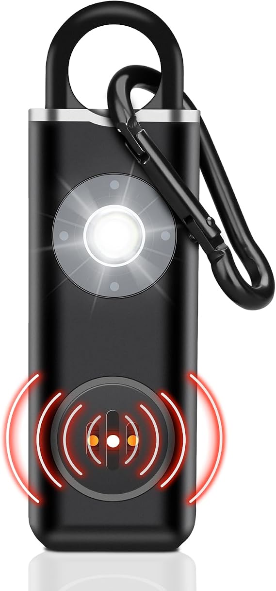 ELECPOW Kişisel Güvenlik Alarmı, Orijinal Öz Savunma Alarmı, Kişisel Alarm ve Anahtarlıklar Kadınlar için Strobe Işık ve Anahtarlık ile Yaşlılar ve Kadınlar ve Çocuklar için Acil Çağrı