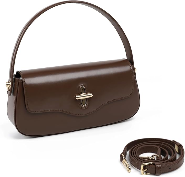 Leather Crossbody Bags for Women | Genuine Leather, Adjustable Strap, Top Handle, Secure Lock, Casual, Work, Commuting, Gifts