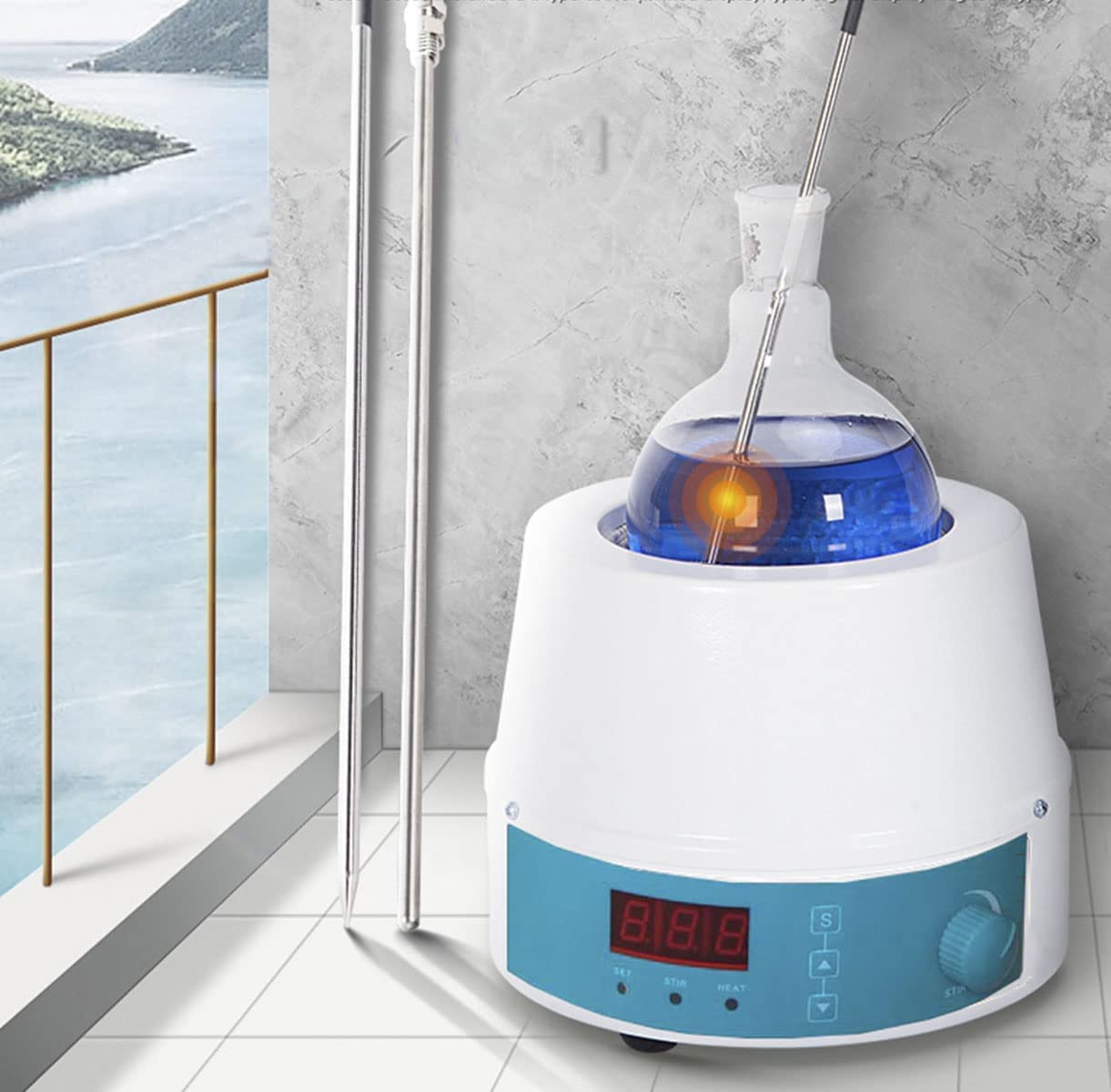 110V Digital Heating Mantle with Magnetic Stirring, 1000ml Magnetic Stirrer Heating Mantle for Liquid Heating
