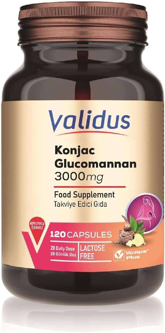 VALIDUS Konjak Glukomannan 3000 mg 120 Capsules
