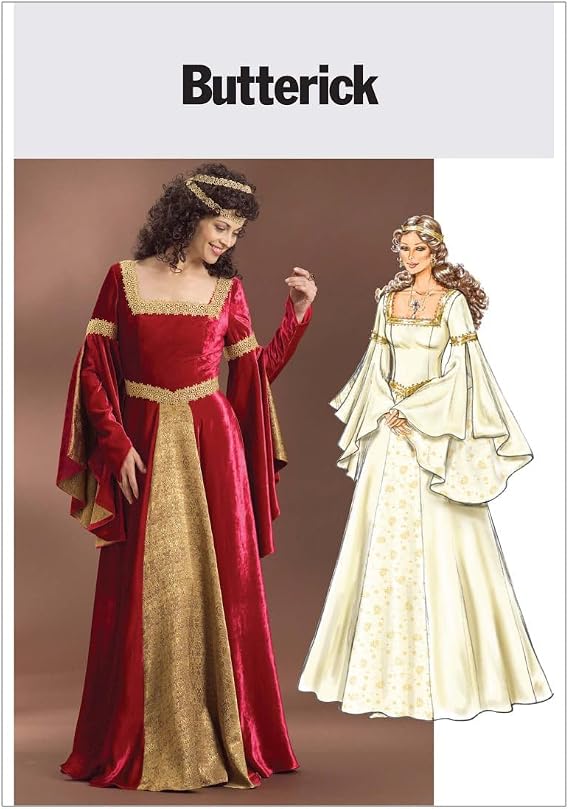 Butterick B4571 Women's Medieval Dress Renaissance Fair Costume Sewing Pattern, Sizes 14-20