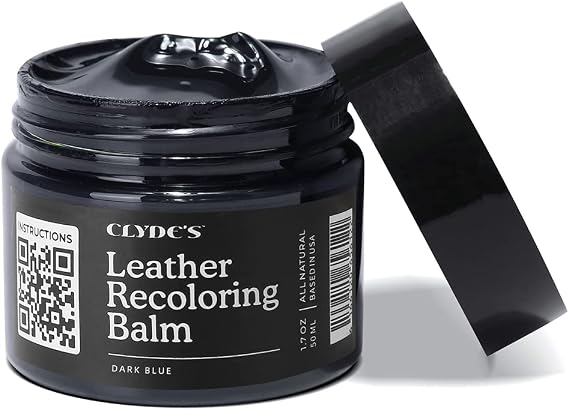 Clyde'sTM Leather Company Leather Recoloring Balm Color Restore & Scratch Repair Kit for Faded Leather Furniture, Car Seats, Sofa & Vinyl | 23 Colors | Non-Toxic Dye
