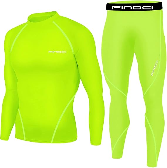Men's Sports Running Set Compression Long Sleeve Athletic Tracksuit Quick-Dry Fitness Tracksuit Gym Yoga Suits