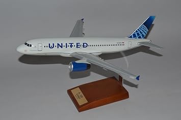Airbus 320 A320 United Airlines Evo Livery Paint Scheme Desktop Display Airplane Model Scale 1/100