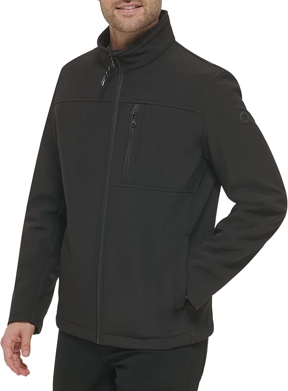 Calvin Klein Men's Water Resistant Soft Shell Open Bottom Jacket (Standard and Big & Tall)
