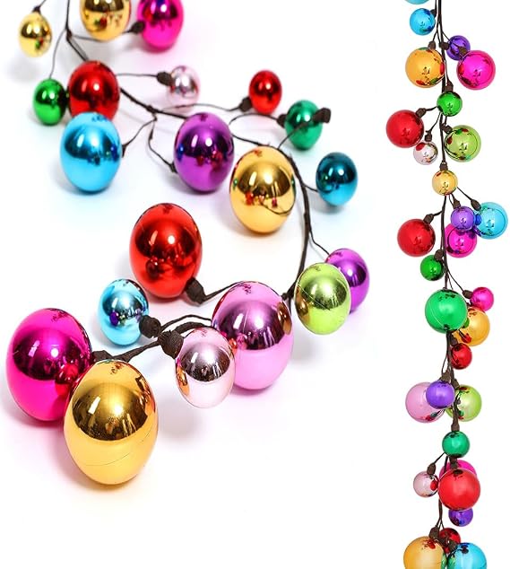 4 Foot Multicolored Ball Christmas Garland (1)
