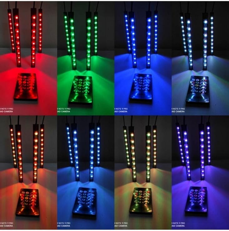 Atmosferik Aydınlatma Araç İçi Ayak Altı Led Müziğe Sese Duyarlı Kumandalı Rgb Aydınlatma Kaliteli