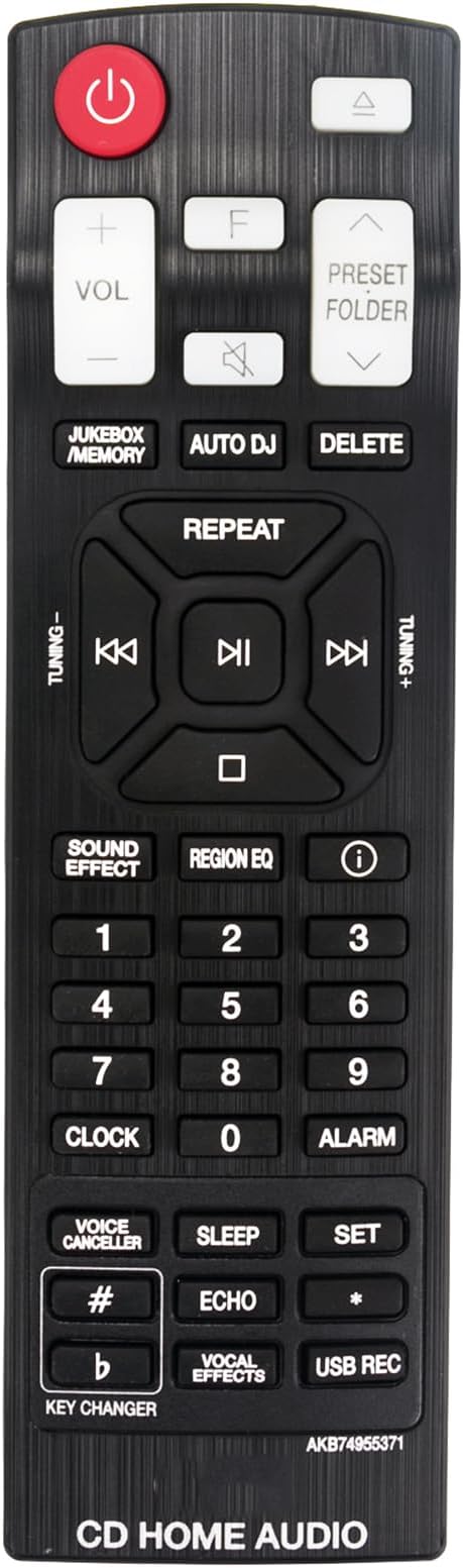 AKB74955371 Replaced Remote Compatible with LG Mini CD Home Audio